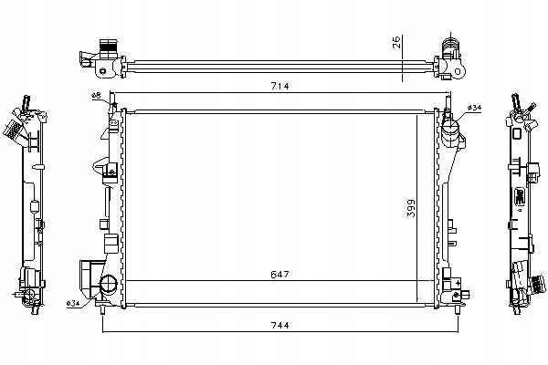 Chladič Motoru Nissens 1300244 24418338