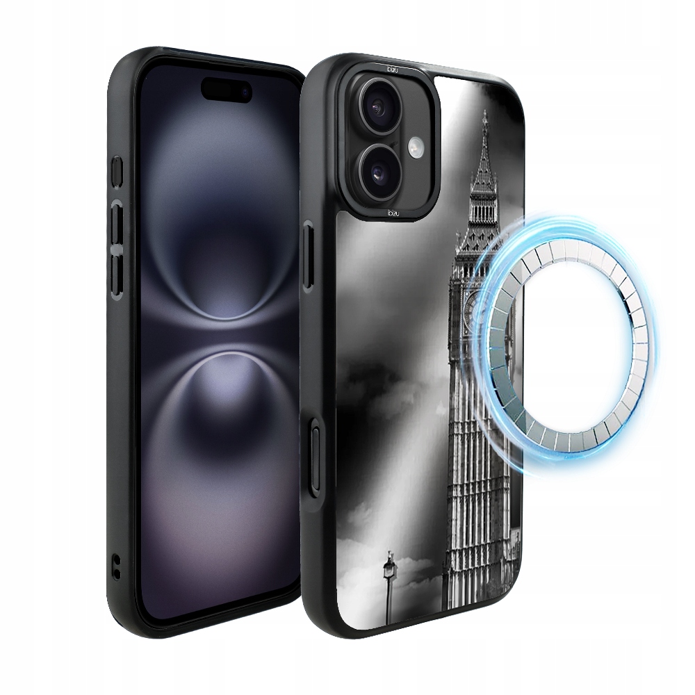 Matný Pouzdro Ibizu DropGuard pro iPhone 16 Plus s MagSafe, Big Ben