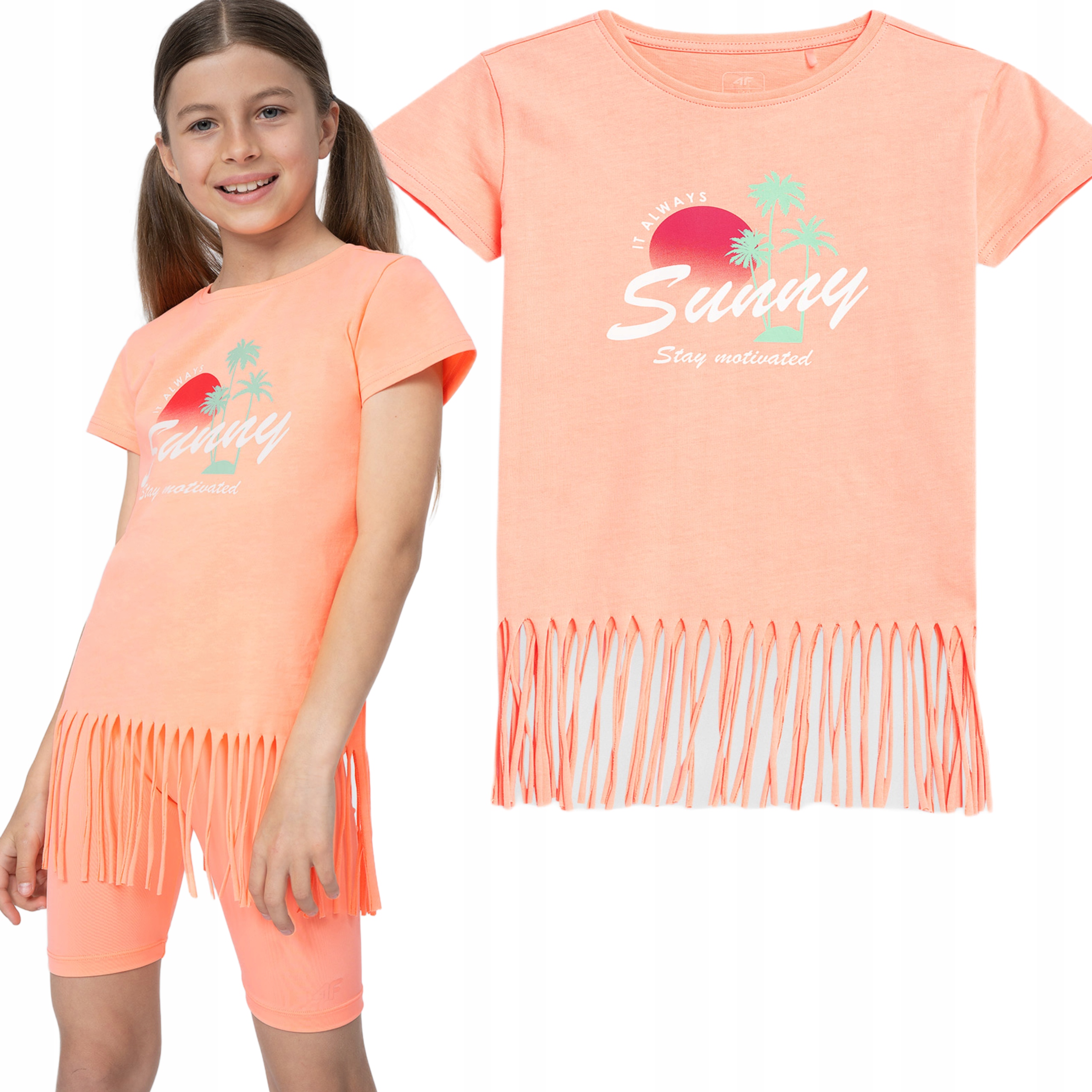 

Koszulka Dziewczęca 4F T-shirt Bawełniany TTSHF400