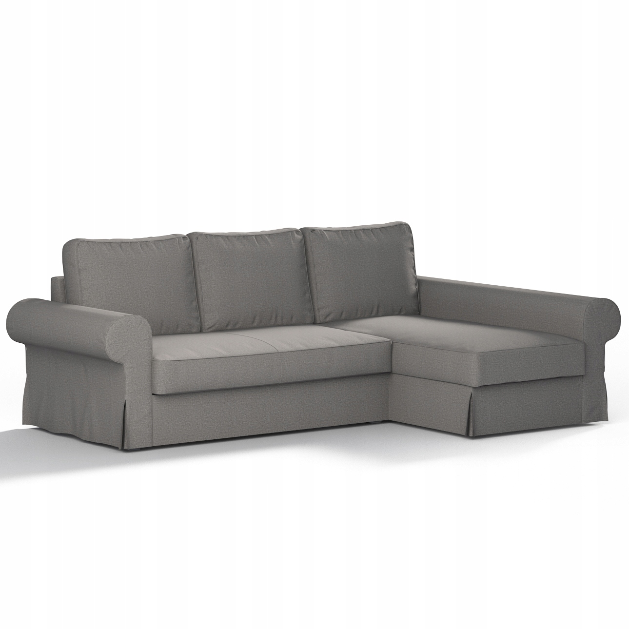 Dekoria potah na rozkládací pohovku Backabro s lehátkem Ikea, šedý
