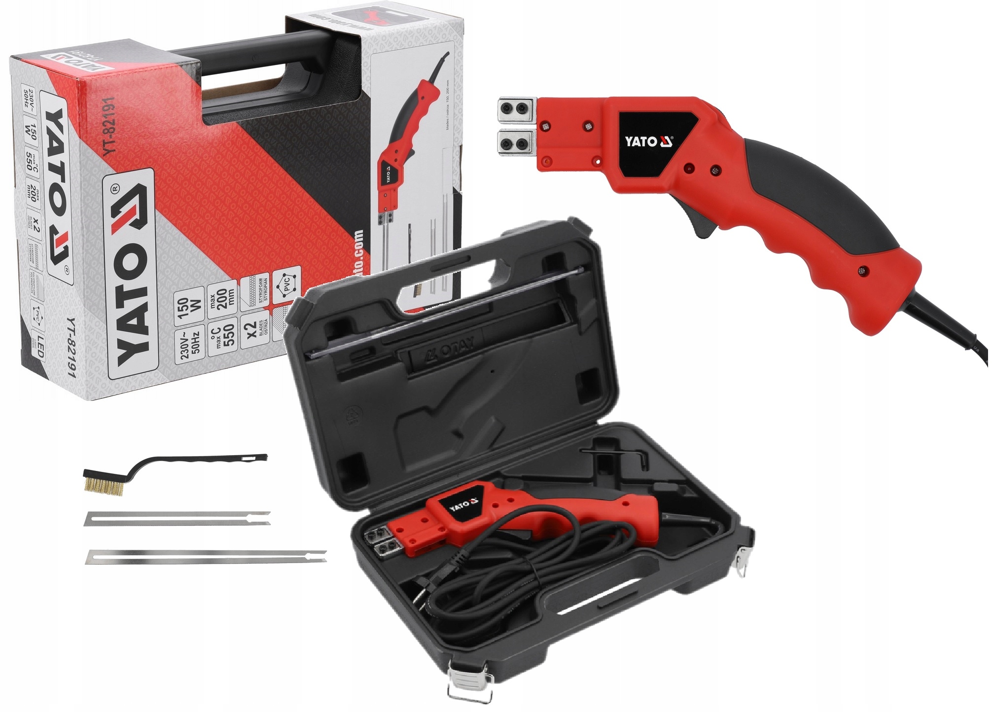 Termálny Nôž Na Rezanie Polystyrénu Pvc Pp 150W 2x Čepele 150W Yato YT-82191