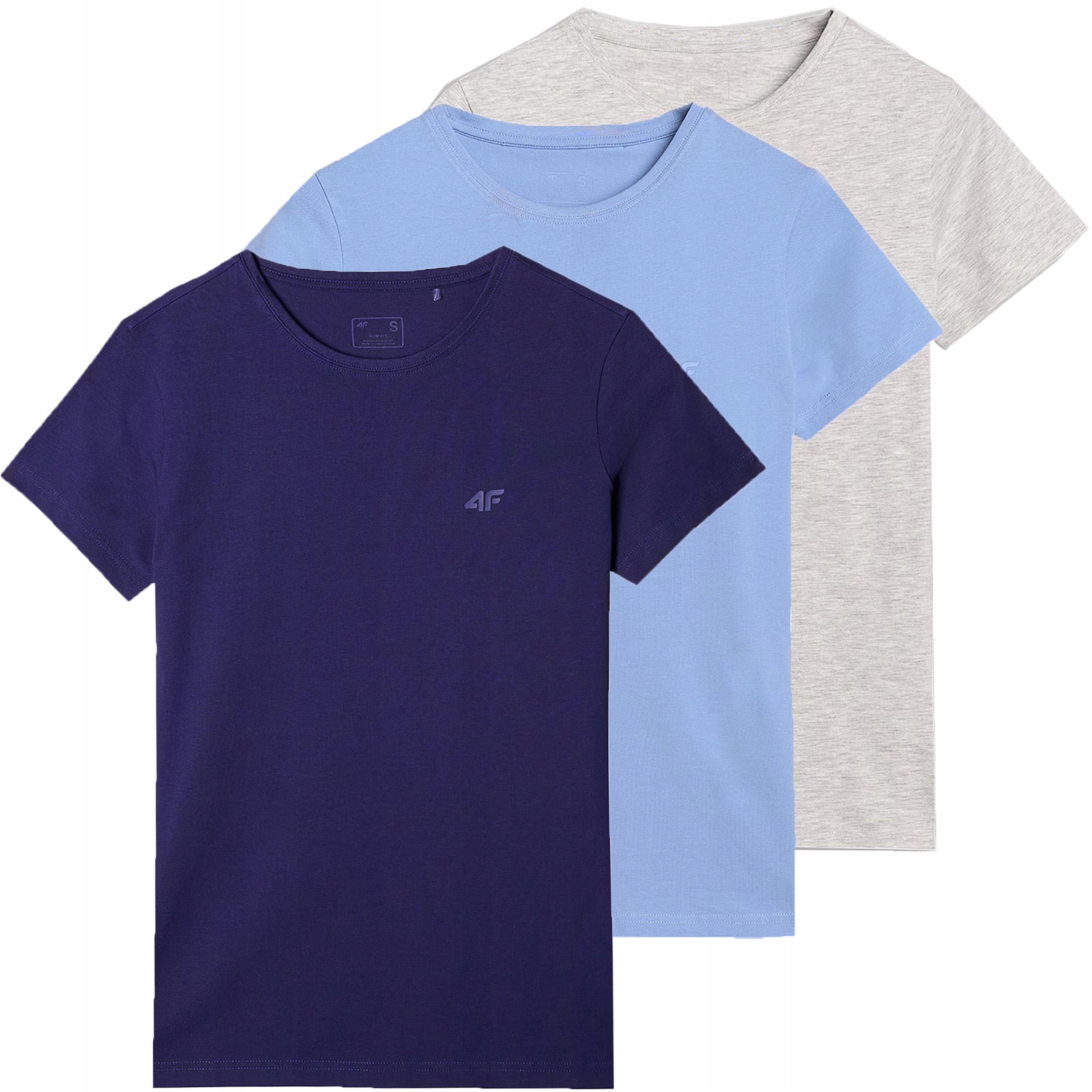 T-SHIRT DAMSKI 4F KOSZULKA ZESTAW KOMPLET 3 SZTUKI M SS25