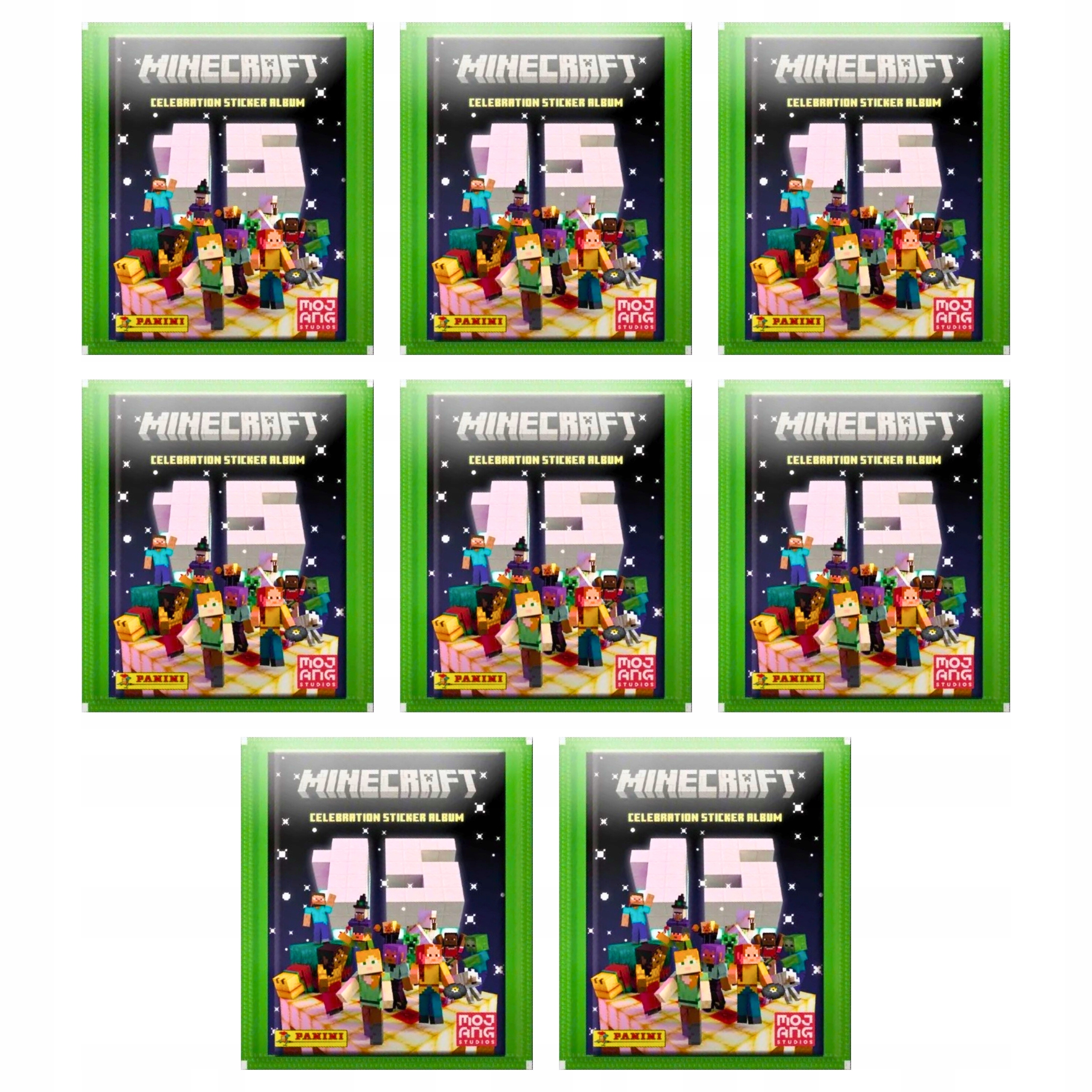 Naklejki Minecraft 15-lecie Saszetki 8 szt. Panini do Albumu Celebration