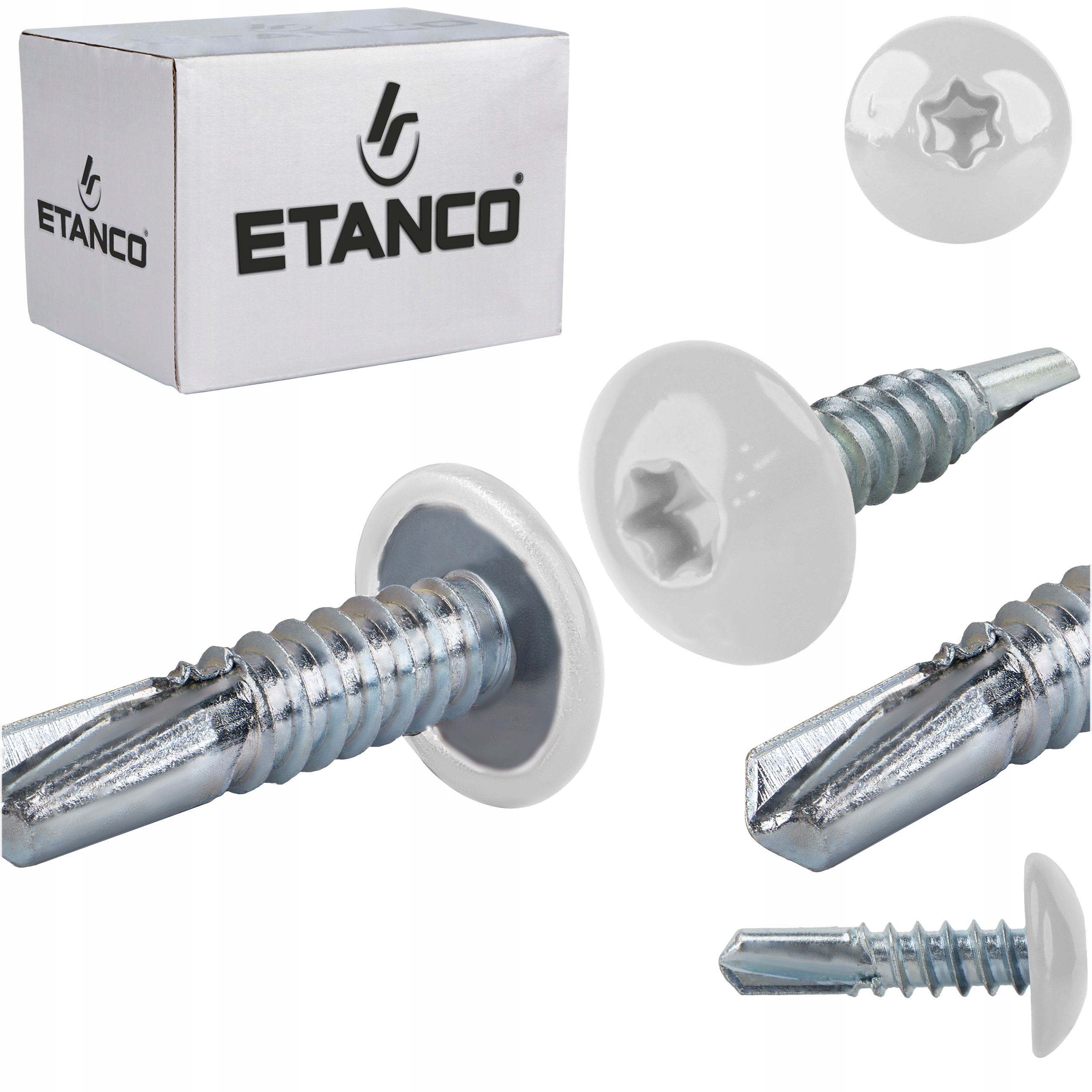 Šrouby do kovu Torx 5 mm 5,5 x 19 mm Ral 9010 500 ks Etanco GT5 Ph