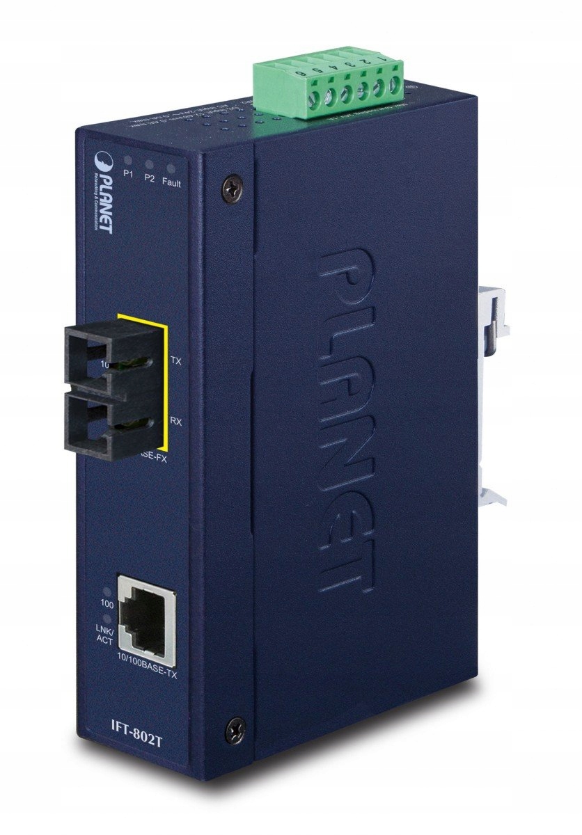 Planet IFT-802T sieťový konvertor 200 Mbit/s, 1310 nm, modrý