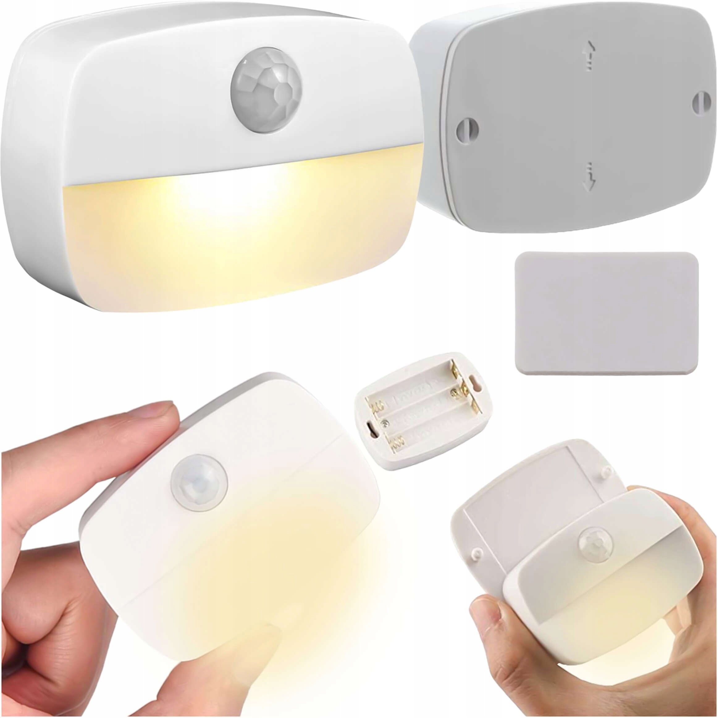 2X LAMPKA LED LAMPKI ZESTAW LAMPEK SCHODOWE Z CZUJNIK RUCHU NOCNA DO SZAFY Rodzaj LED