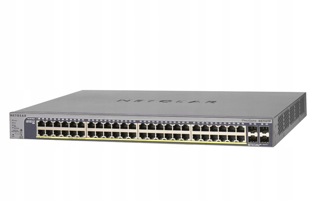 Prepínač Netgear 48xGE PoE 4xSFP spravovateľný GS752TP-300EUS
