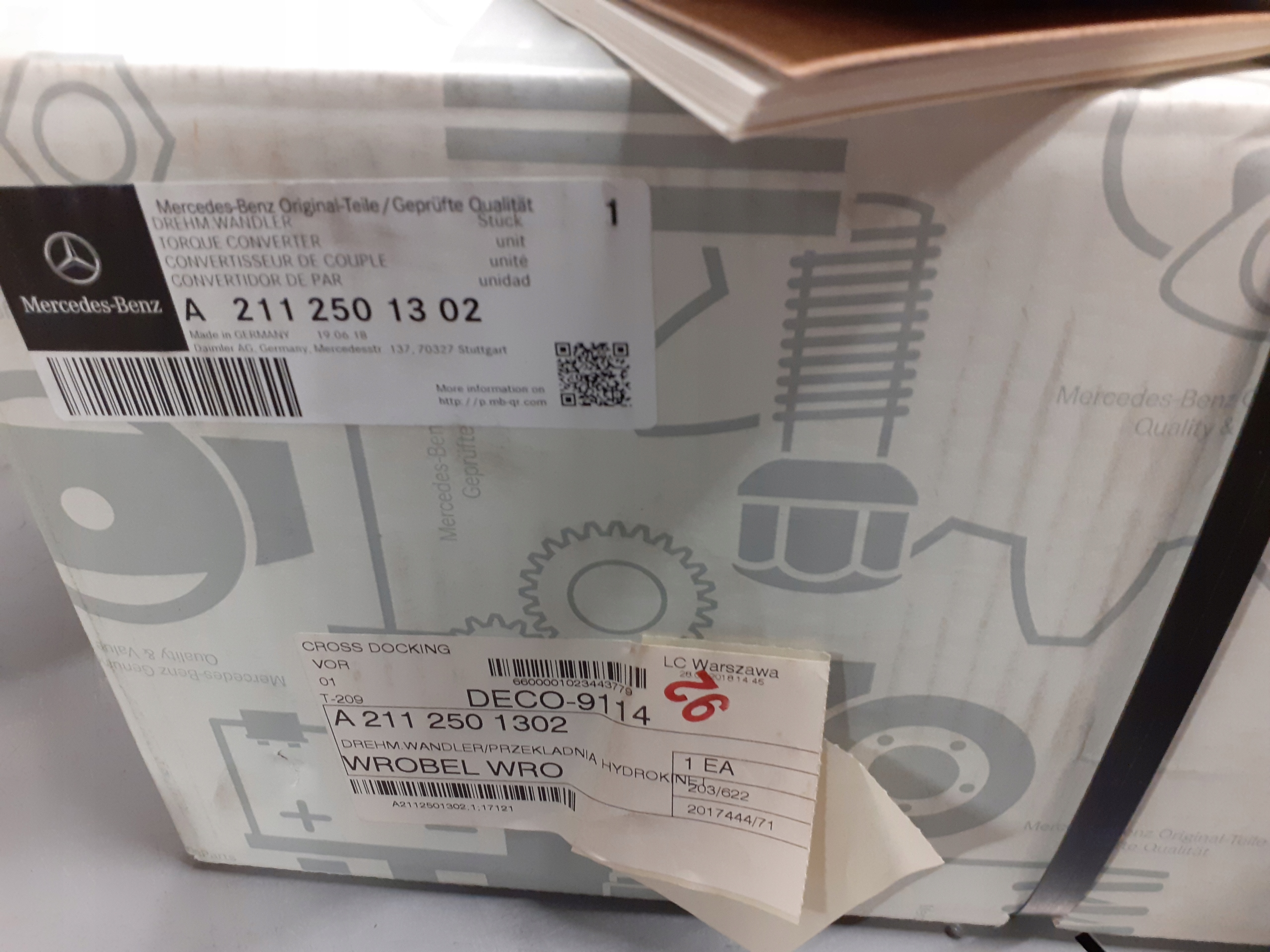 Sprzęgło hydrokinetyczne MB W211 W220 A2112501302 Typ samochodu Samochody osobowe