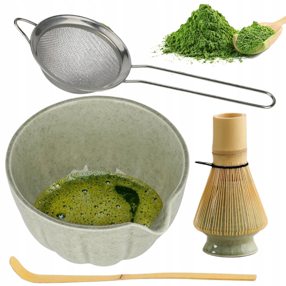 Zestaw Do Matchy, Zestaw Do Herbaty Matcha Z Bambusową Trzepaczką, Matcha