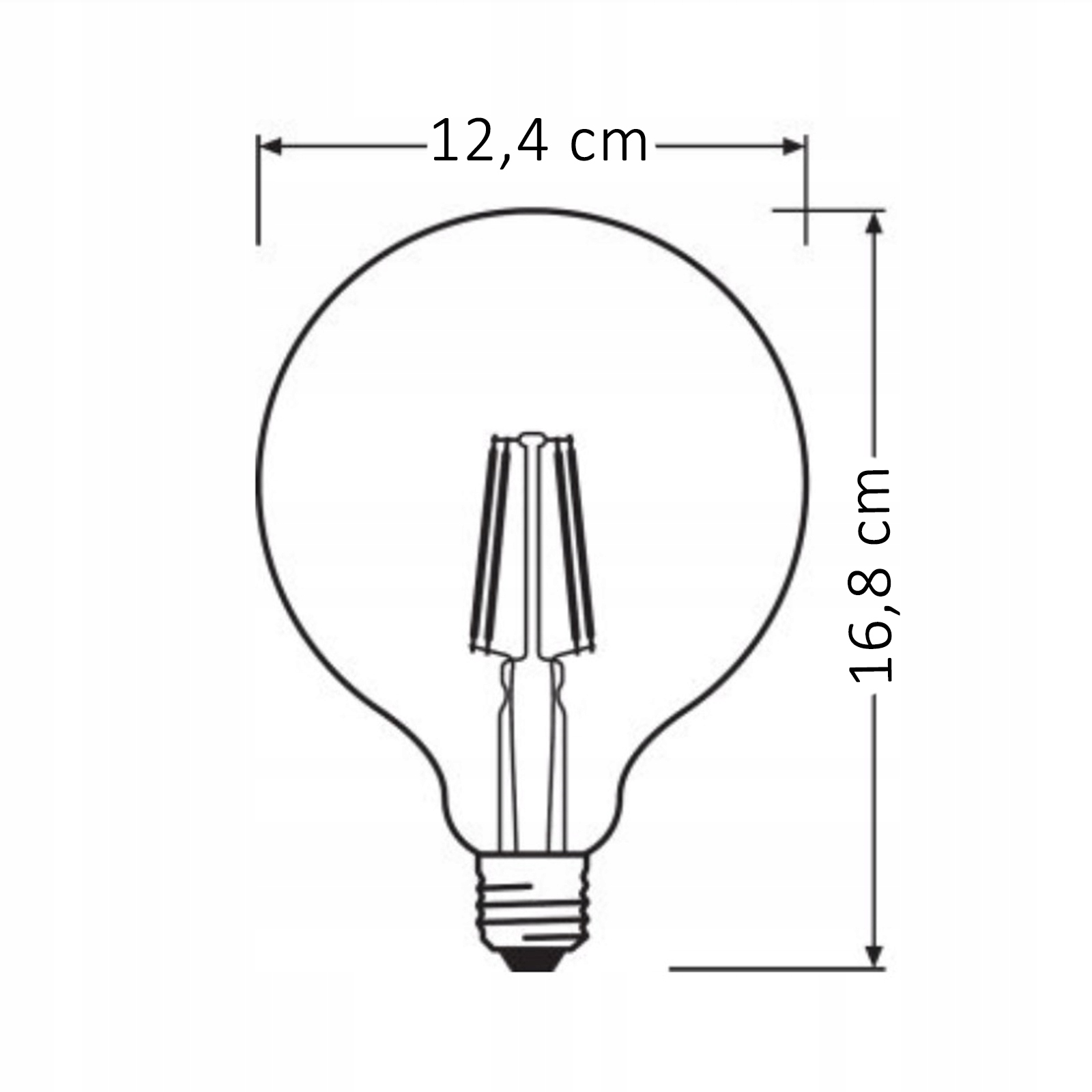 Żarówka Dekoracyjna LED Globe E27 7.5W Ściemnialna Rodzaj gwintu E27