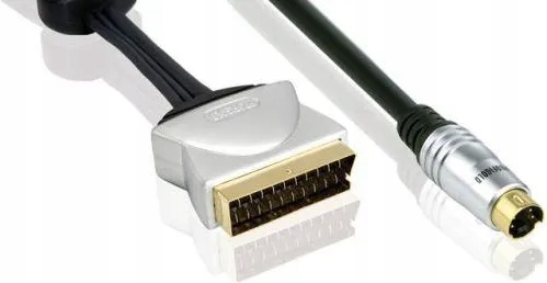 Kabel EURO SCART M -> 1x S-Video SVHS Gold24k PE OFC 3m. PROFIGOLD