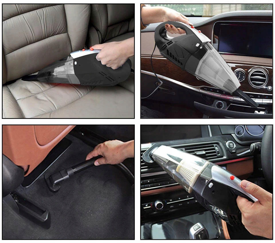 MOCNY ODKURZACZ RĘCZNY DO SAMOCHODU AUTA BEZPRZEWODOWY + TORBA I KOŃCÓWKI Producent bez marki