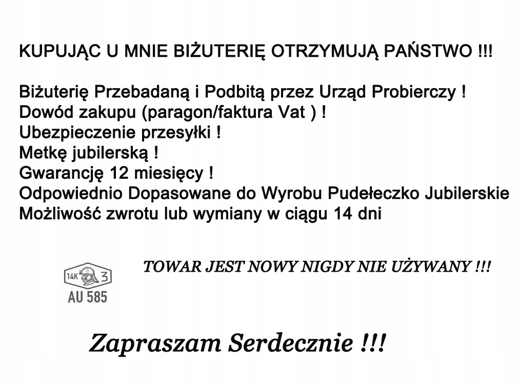 Piękny Złoty Wisiorek Matka Boska Modląca Typ medaliki