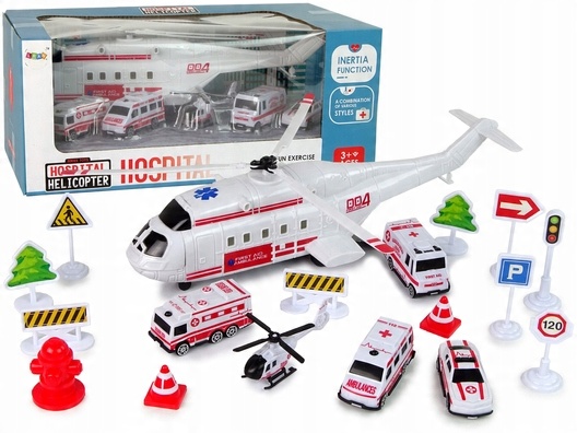 

Zestaw Pojazdów Ambulans Helikopter Ratunkowy