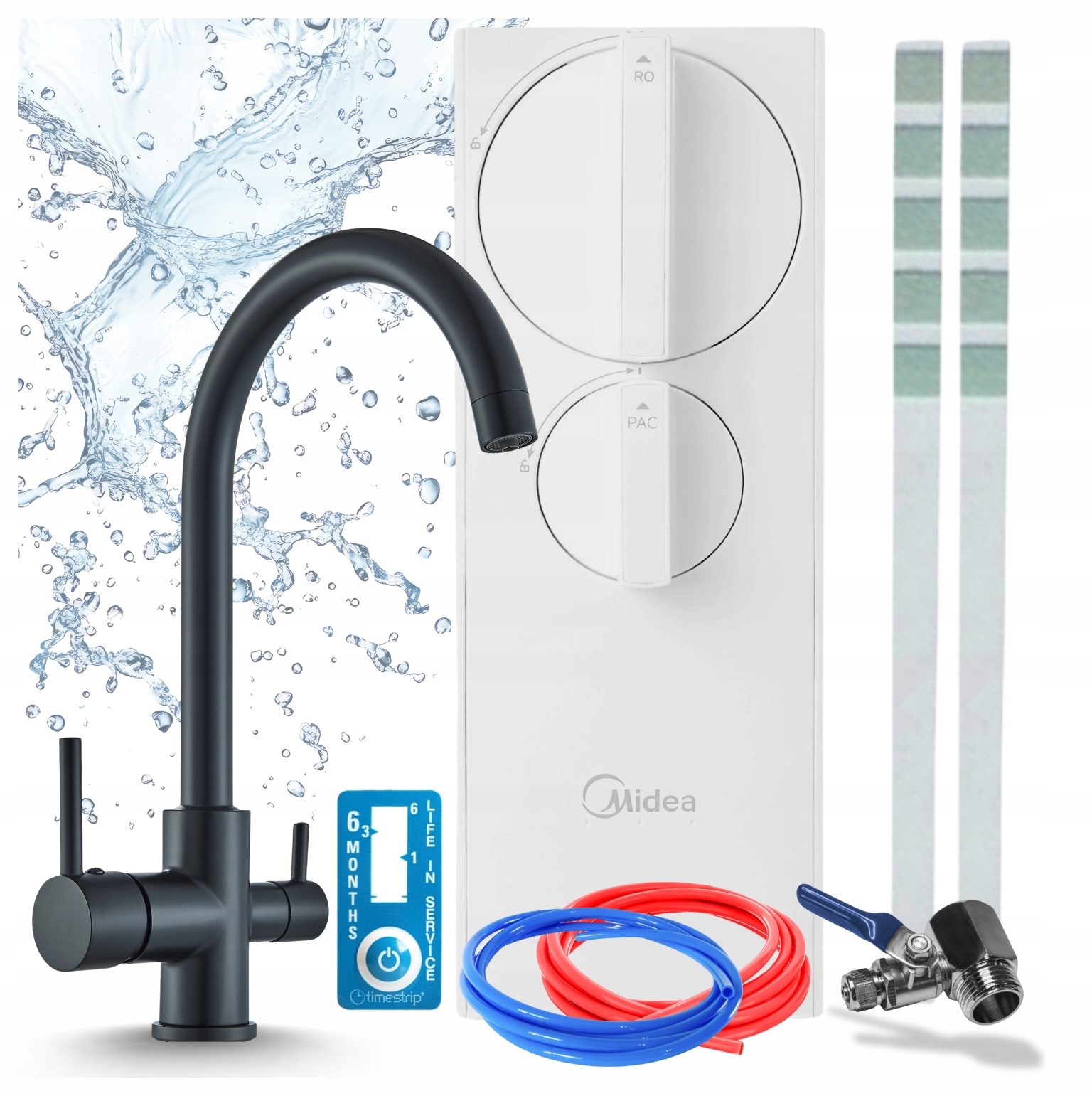 Kohútik Na Filter Vody Kuchynský Pzh A Filter RO5 Midea 400GPD Reverzná Osmóza