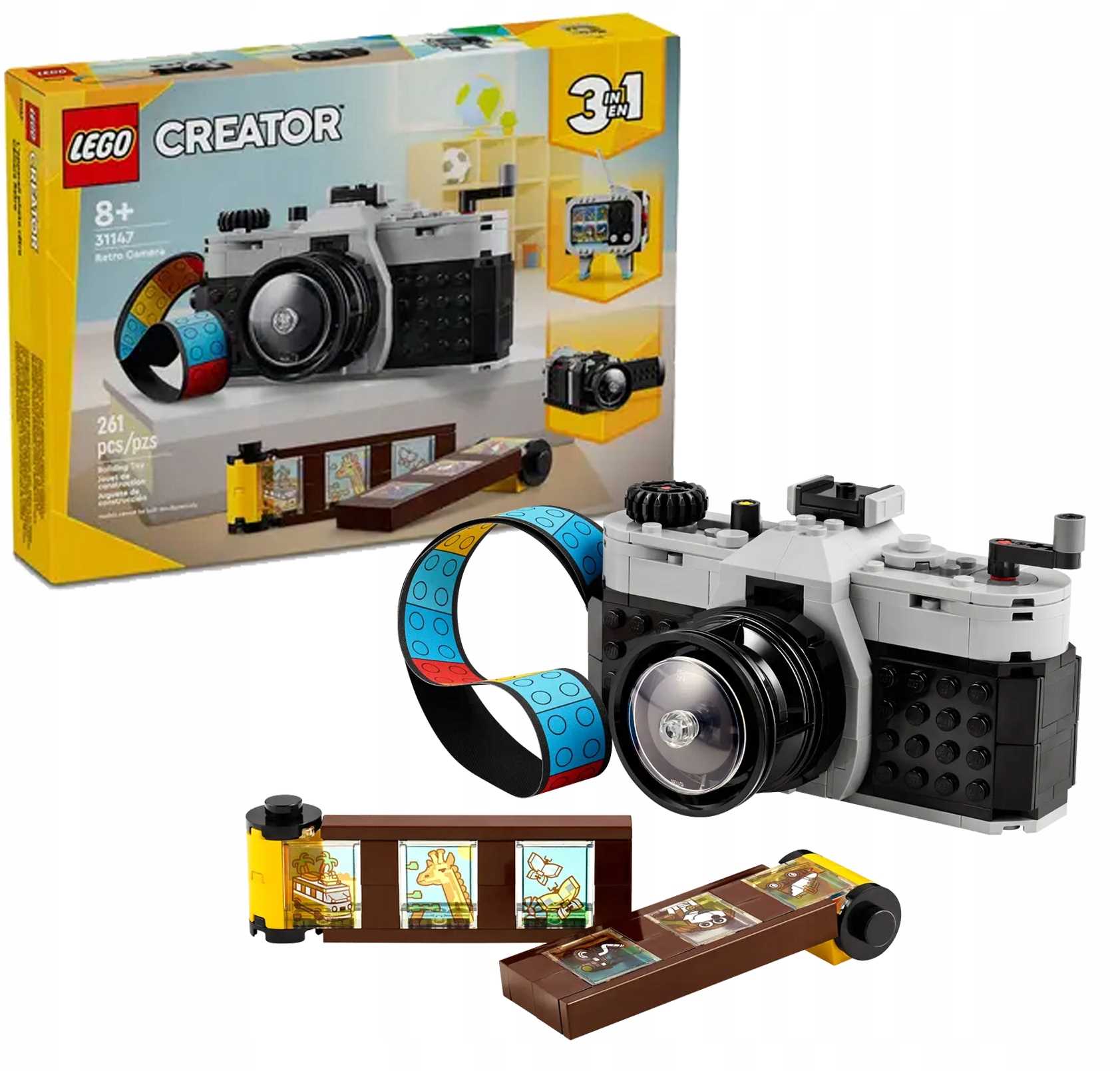 Lego Creator 3v1 Fotoaparát v retro stylu Kamera Televizor 31147