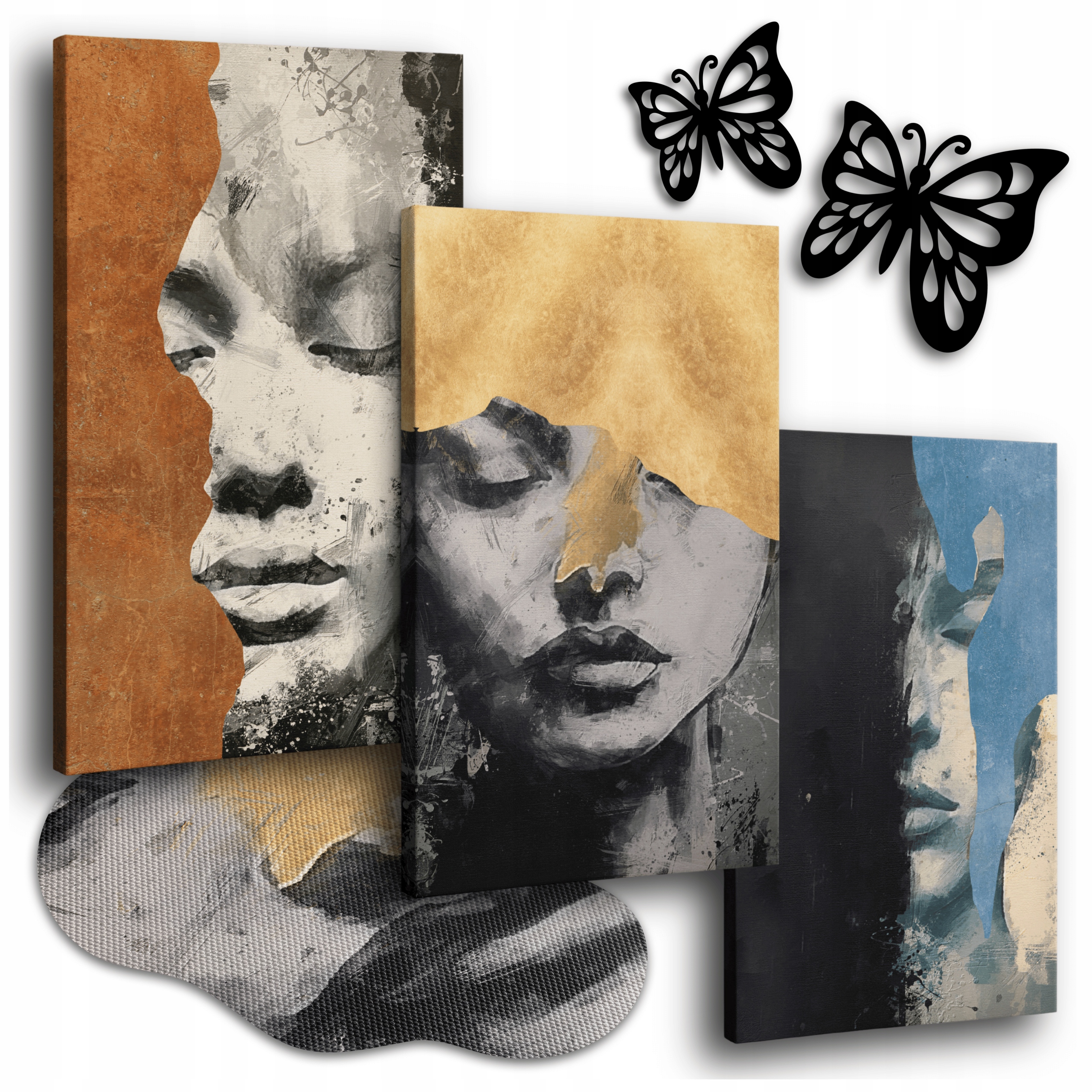 Obraz Na Plátně 150x70 cm Obrazy Do Obývacího Pokoje Žena Postava Tvář Barvy Velká