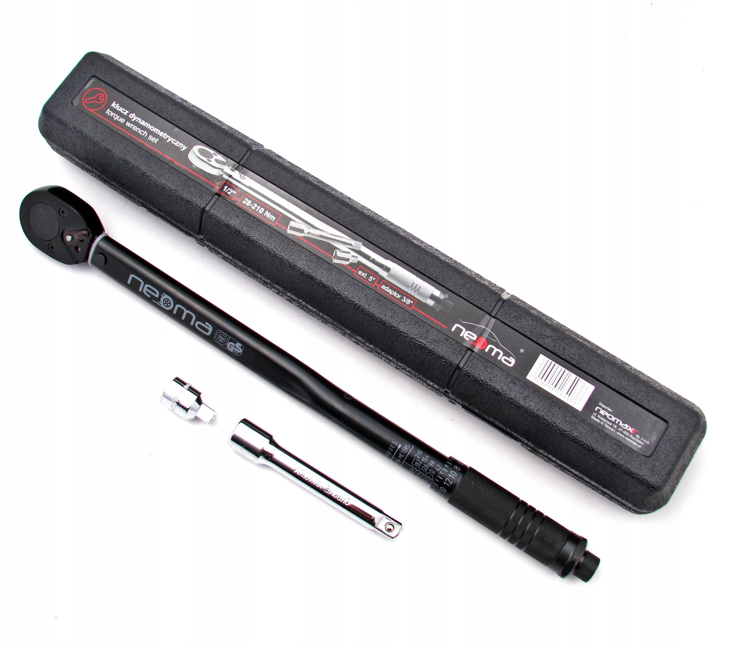 

Klucz Dynamometryczny 1/2 28-210Nm 3/8 Certyfikat