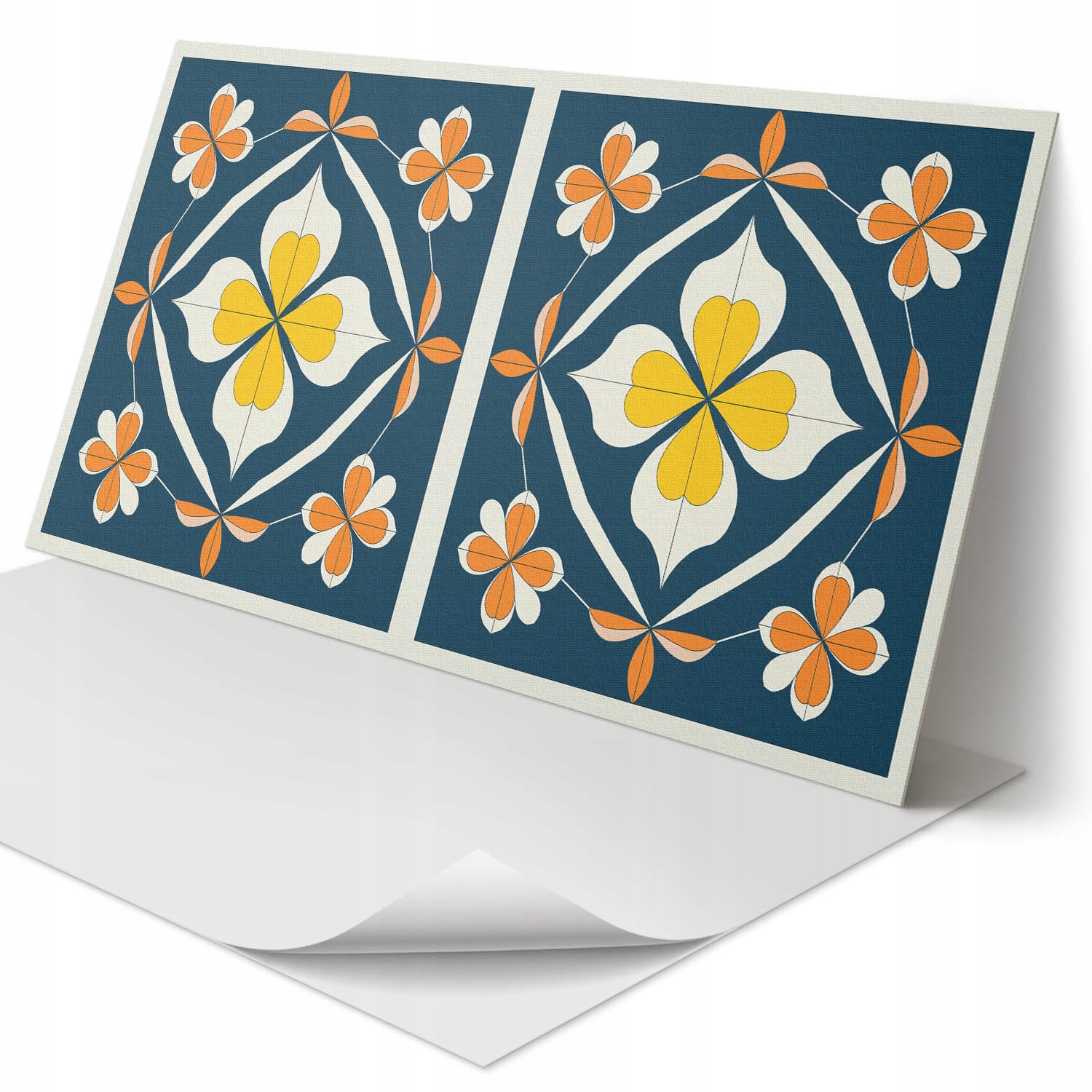 Dekorativní vinylový panel Samolepicí Květinový vzor se symetrií 120 x 60 cm