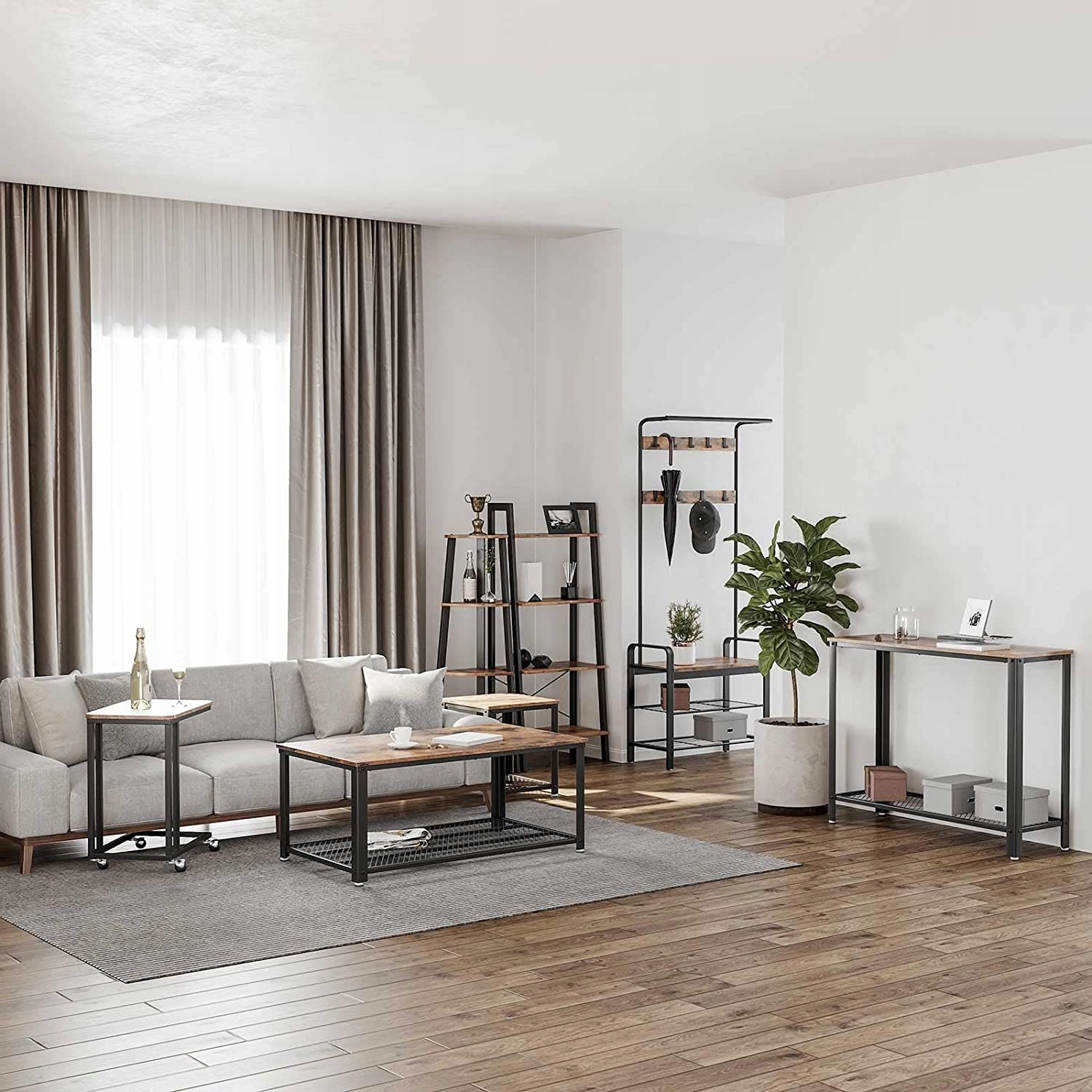 STOLIK KÓŁKA INDUSTRIALNY LOFT RUSTYKALNY VINTAGE Wysokość mebla 61 cm