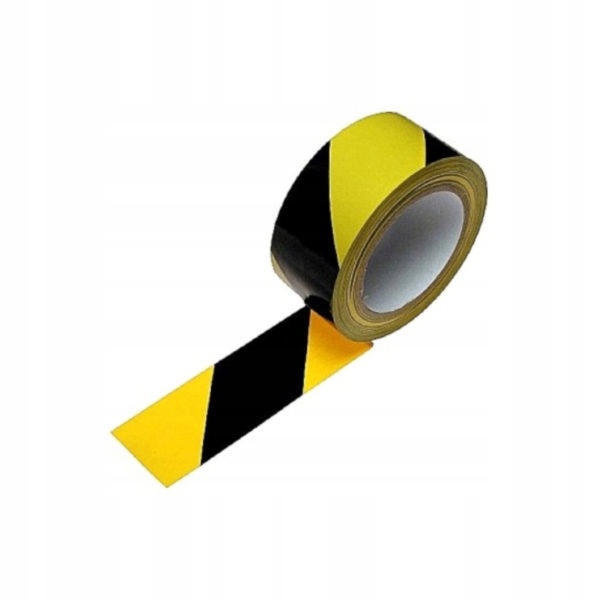 

Taśma Ostrzegawcza Przylepna Żółto-Czarna 5cm/33m
