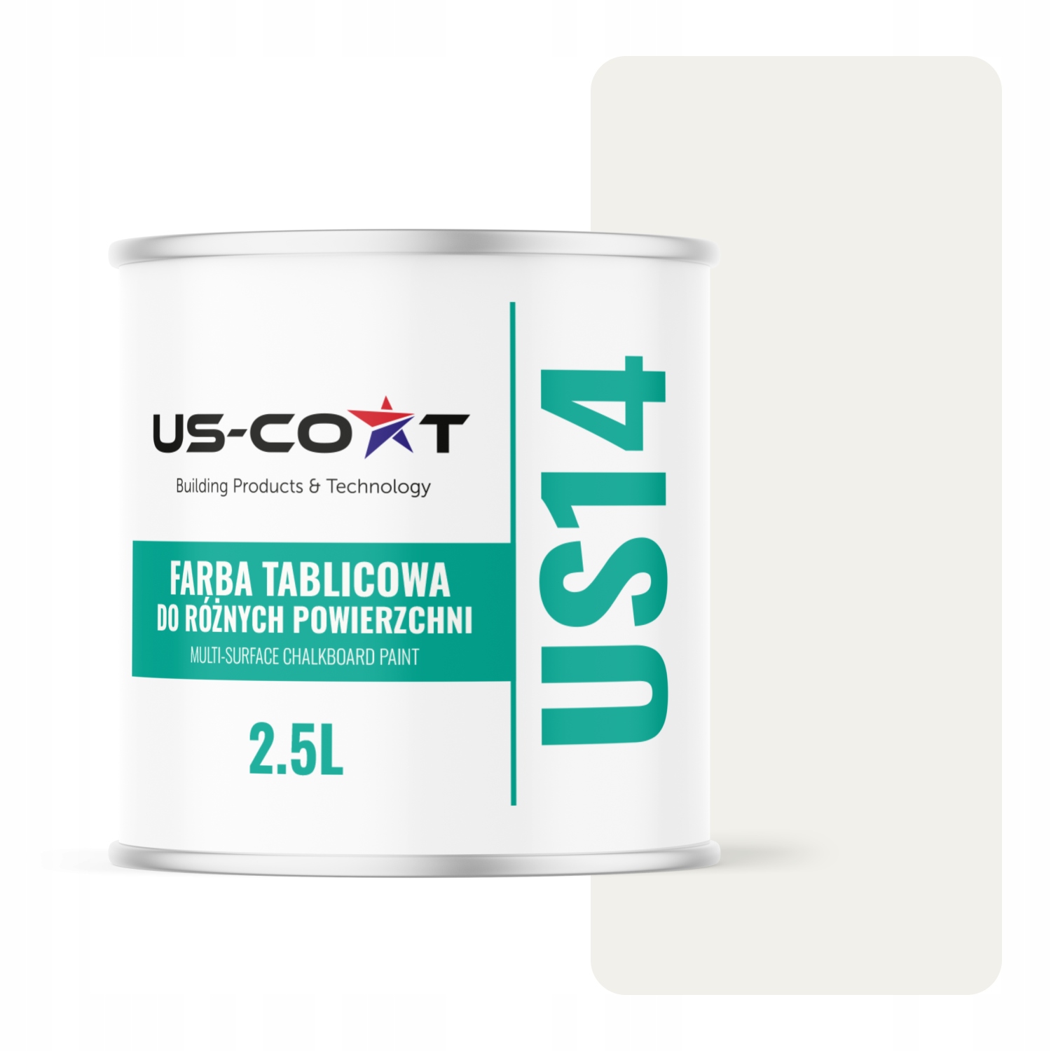 Tabuľová Farba Na Nábytok A Kovové Steny Farba 2.5 L Biela Cestná RAL9016 Mat