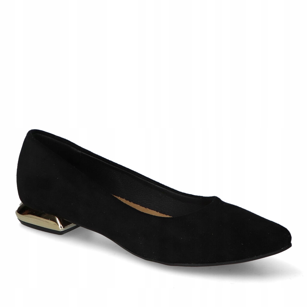 Baleríny For-But 074 Černý semiš 37