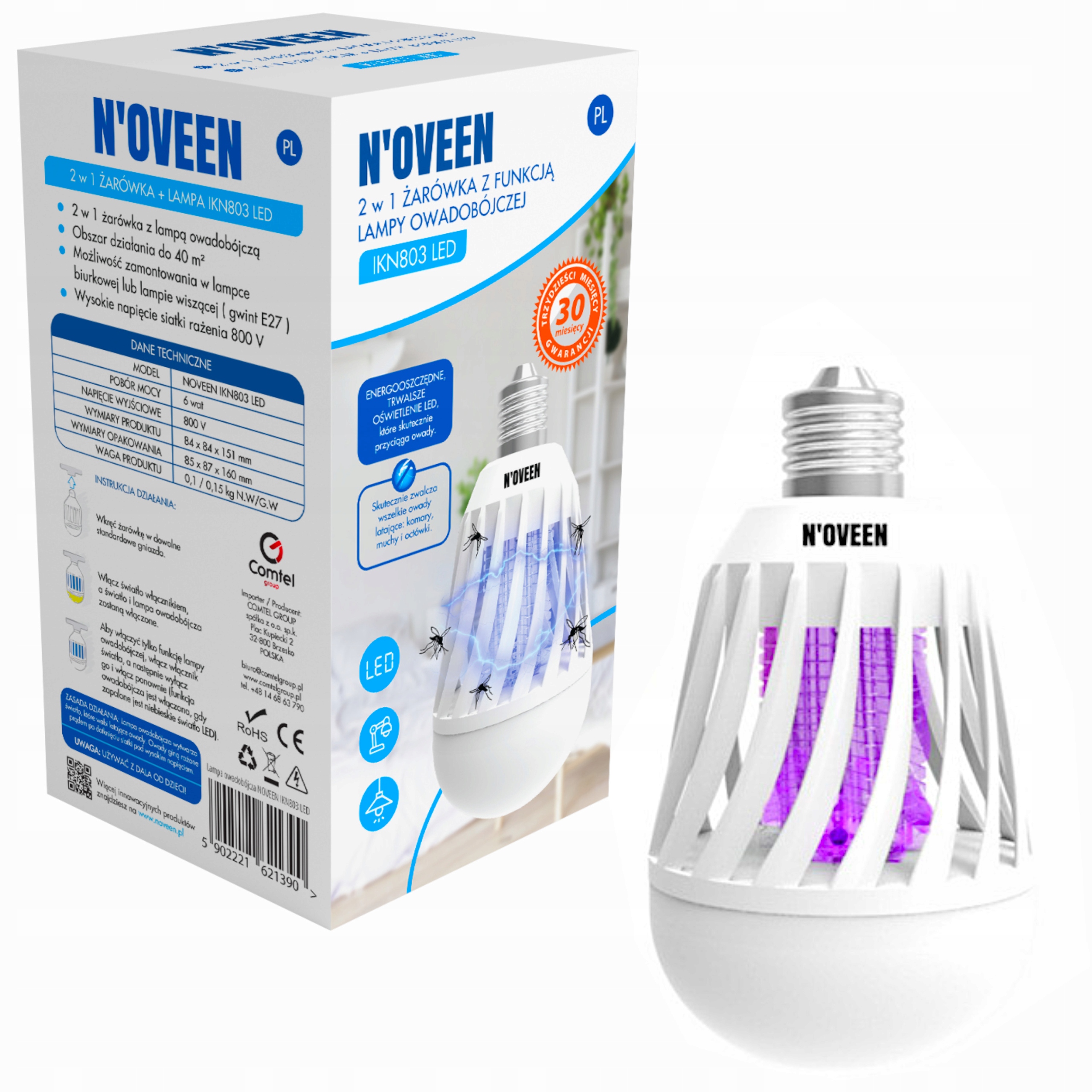 

Żarówka Owadobójcza Led Uv Na Muchy Komary Ćmy
