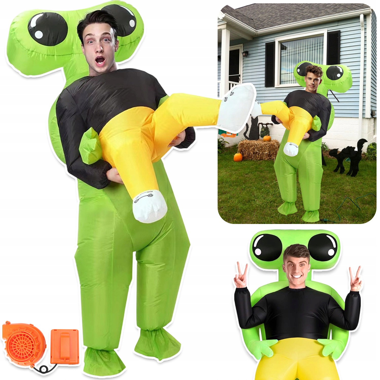 Nafukovací Kombinéza Kostým Samonafukovací Převlek Kostým Alien Cosplay