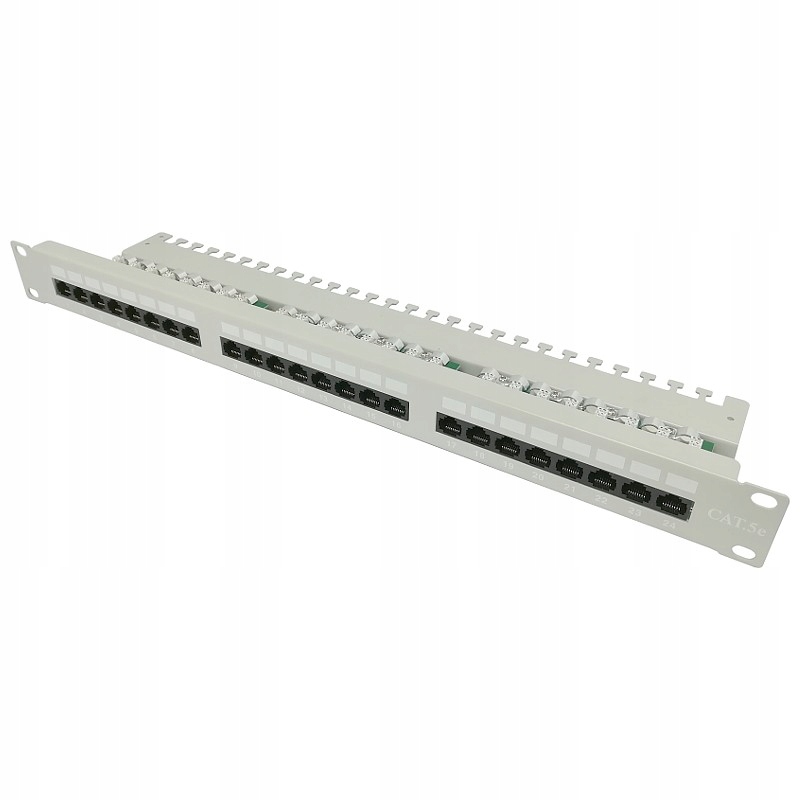 Patch panel patchpanel Rack 19'' 5 24p Utp szary