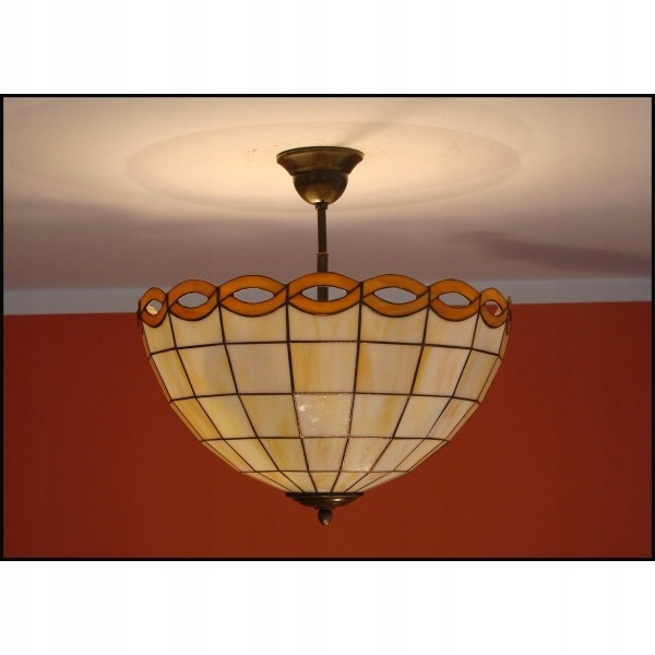 Lampa lustr převis vitráž Warkocz 30 cm