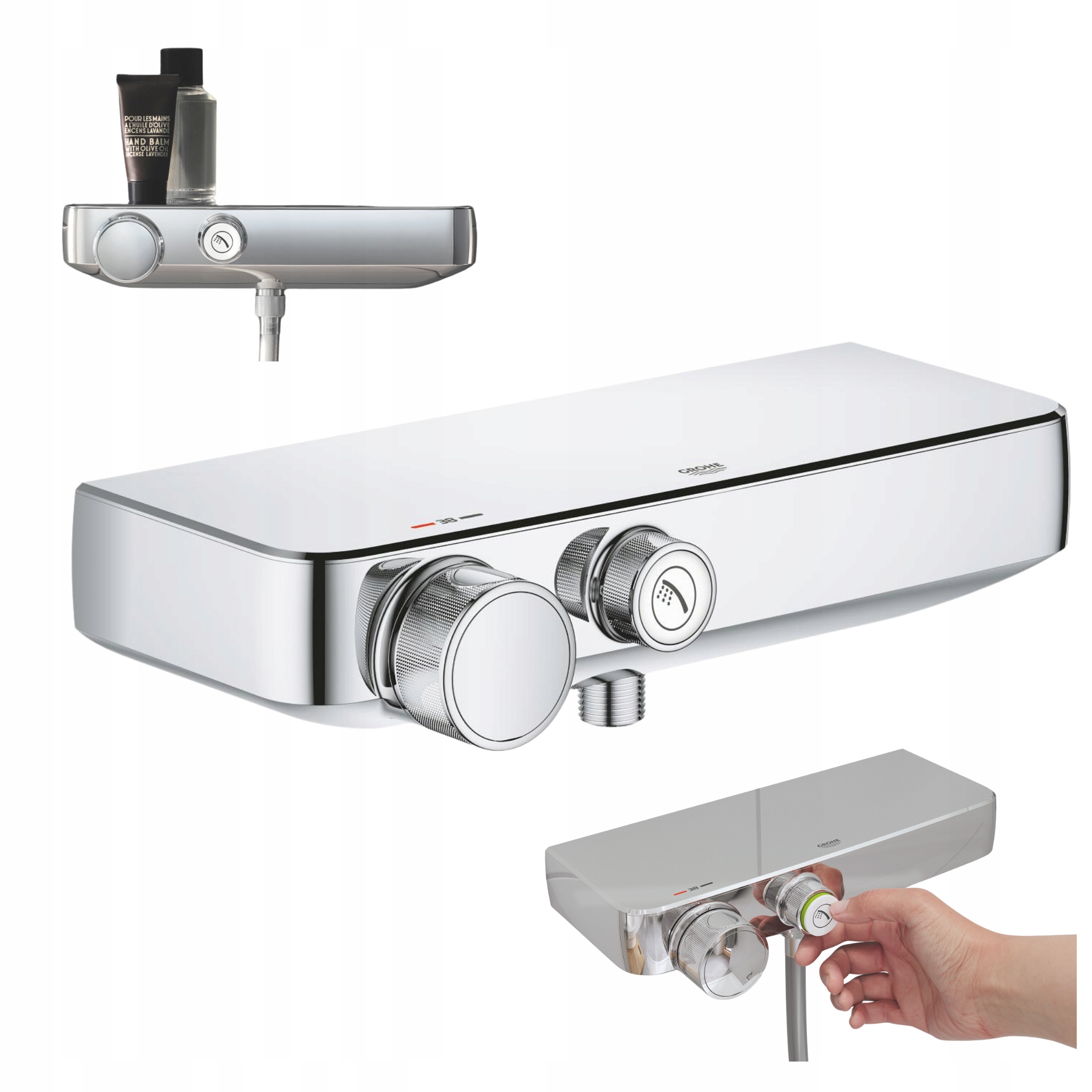 Bateria prysznicowa z termostatem półka Grohe Grohtherm 2000 Dn 15