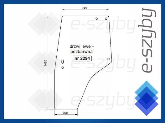 sklo Mf série 4200 4300 dveře levé bezbarvé