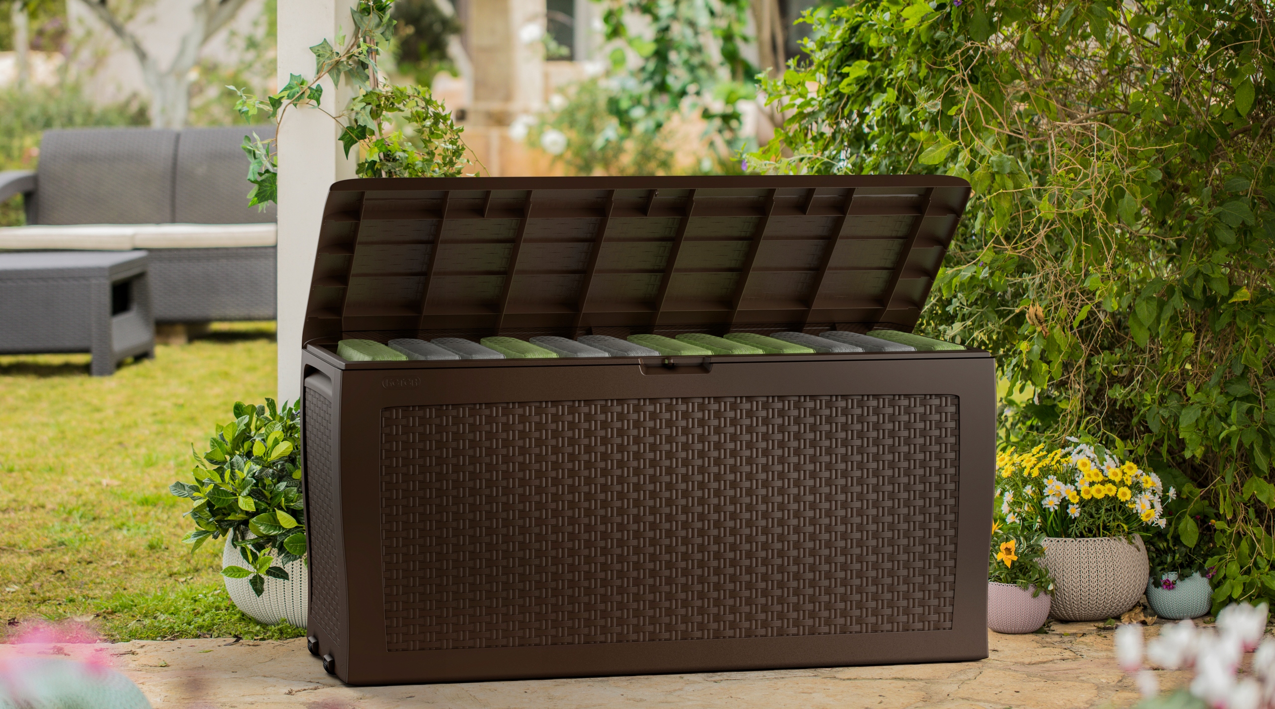 KETER SKRZYNIA OGRODOWA BALKONOWA SAMOA RATTAN 270 Marka Keter