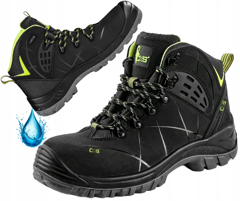 Buty Robocze Wodoodporne trzewiki O2 męskie ochronne Bez Podnoska Skóra