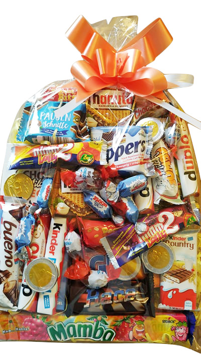 Wiosna Wielkanoc duża paczka słodyczy z życzeniami słodki mix