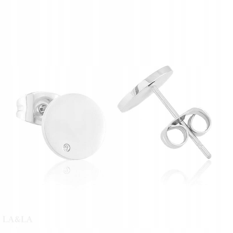 Kolczyki stalowe sztyfty Blueberry