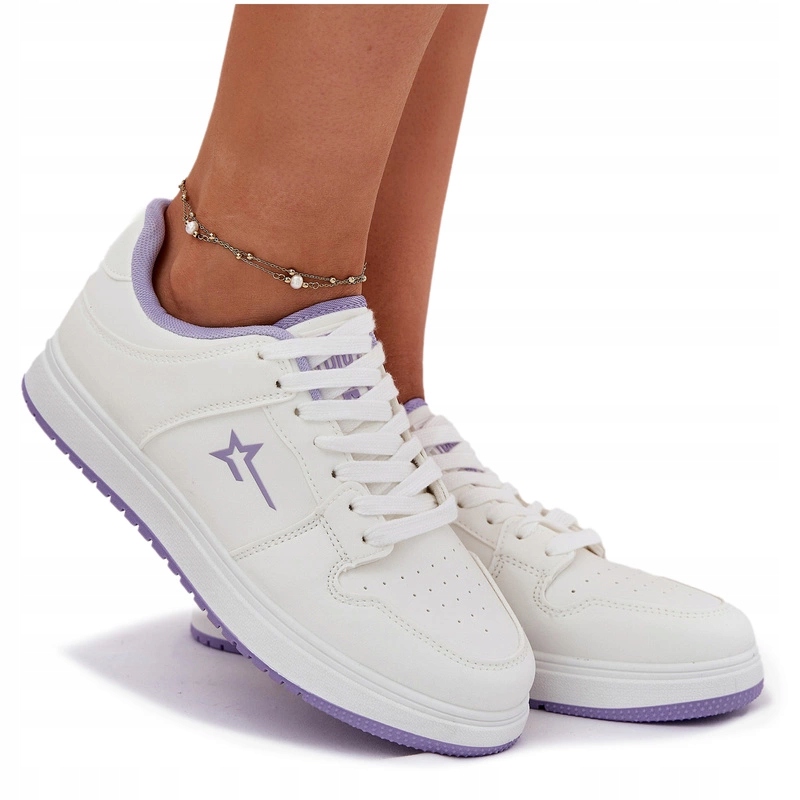 Lehké Tenisky Big Star RR274A241 Hi-poly Systém Bílo-fialové 40
