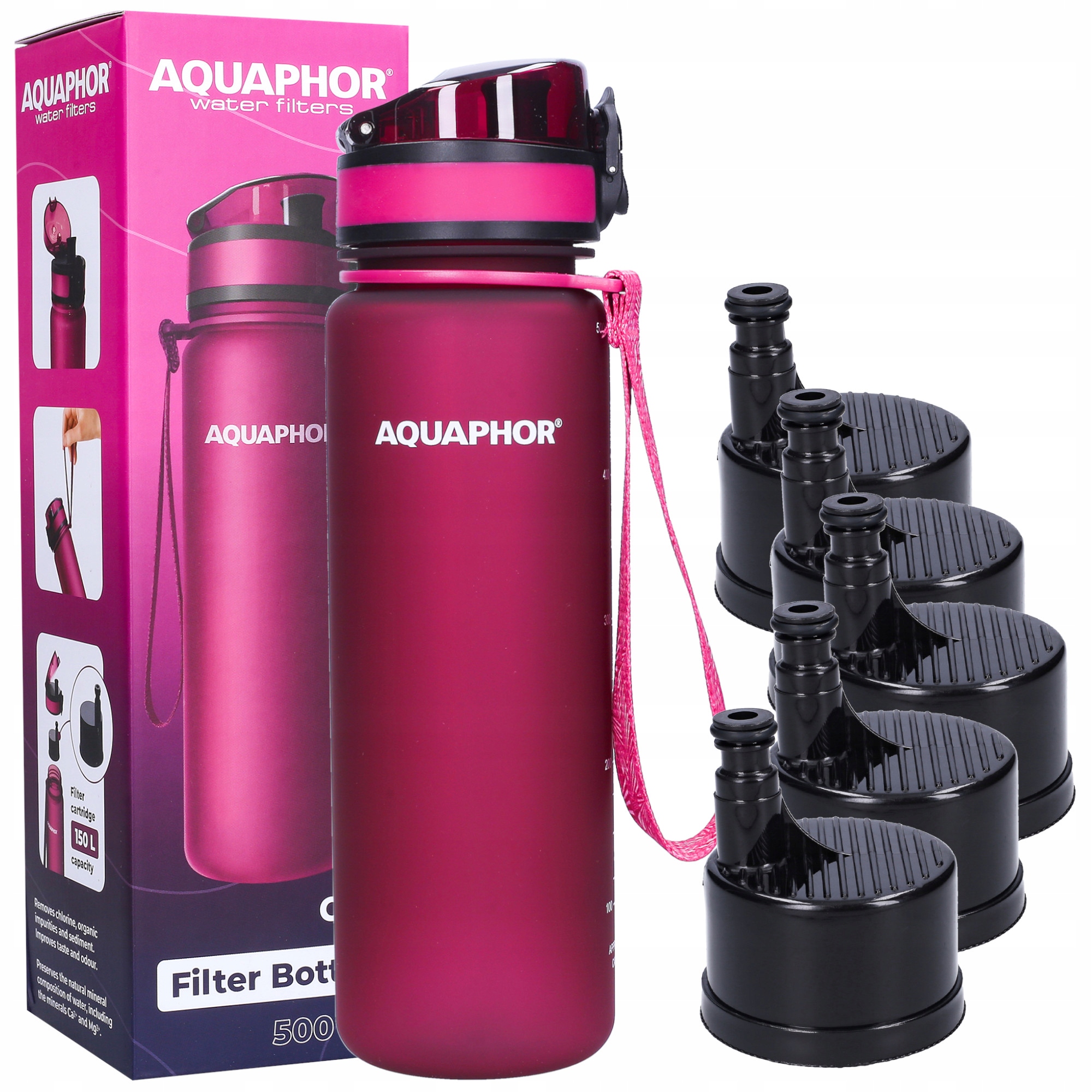 

Butelka bidon Aquaphor City 500ml 5 filtrów fiolet