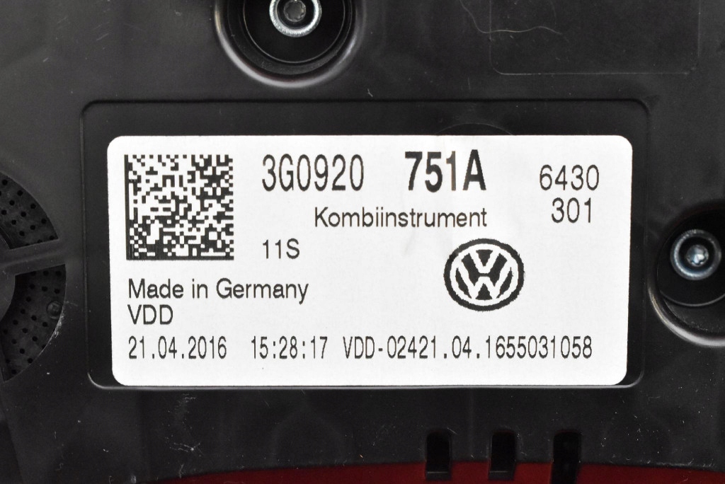 dials dials EU 3G0920751A VW PASSAT B8 2.0 TDI 150 KM 14-20