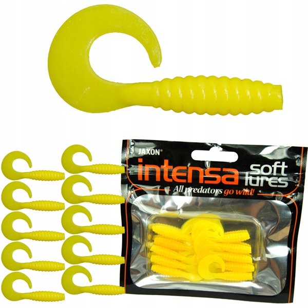 

10szt twister Jaxon guma 3,8cm Intensa okoń INT38A