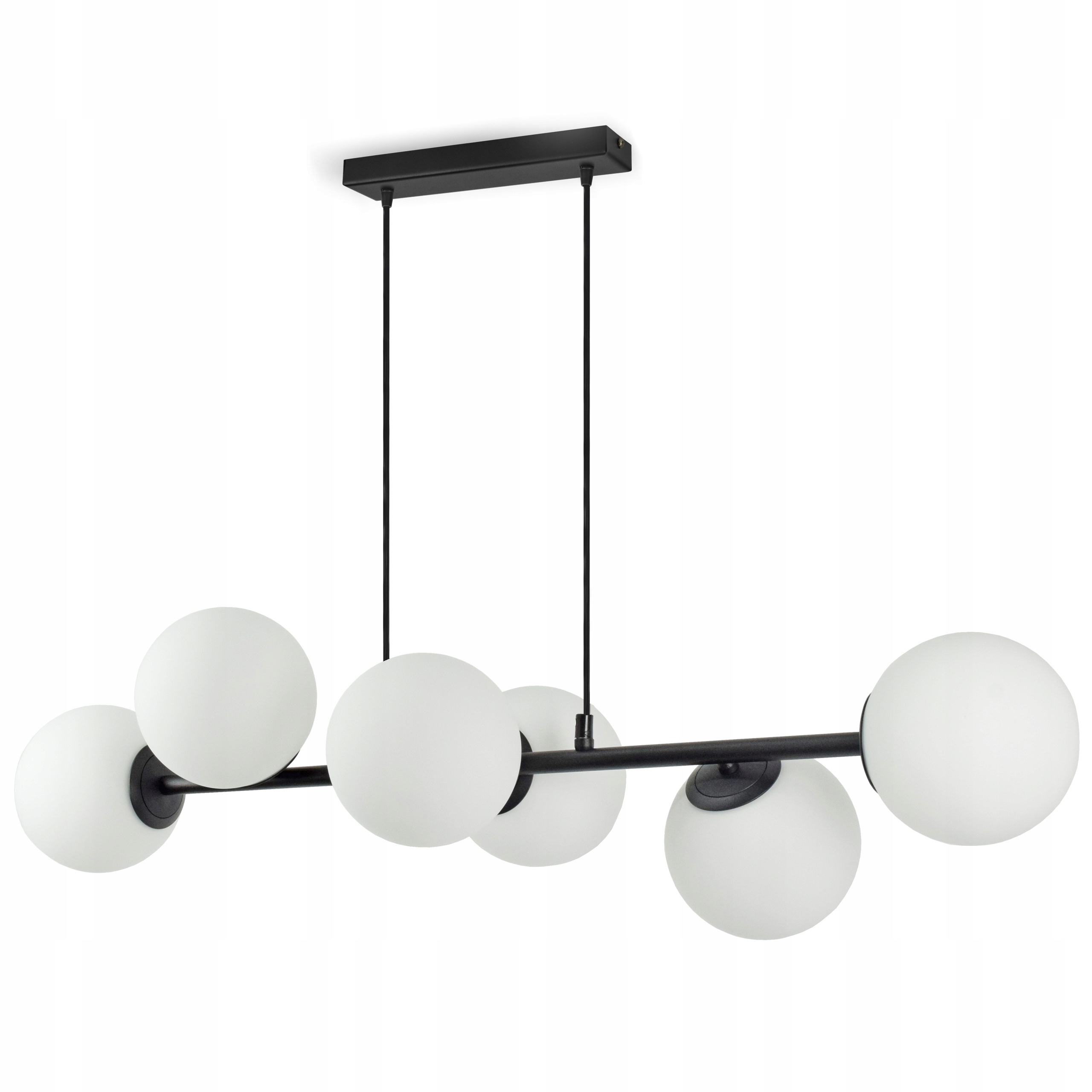 Lampa Sufitowa Wisząca Żyrandol Full Globe Glass 561-O6 G9 Białe kule Led