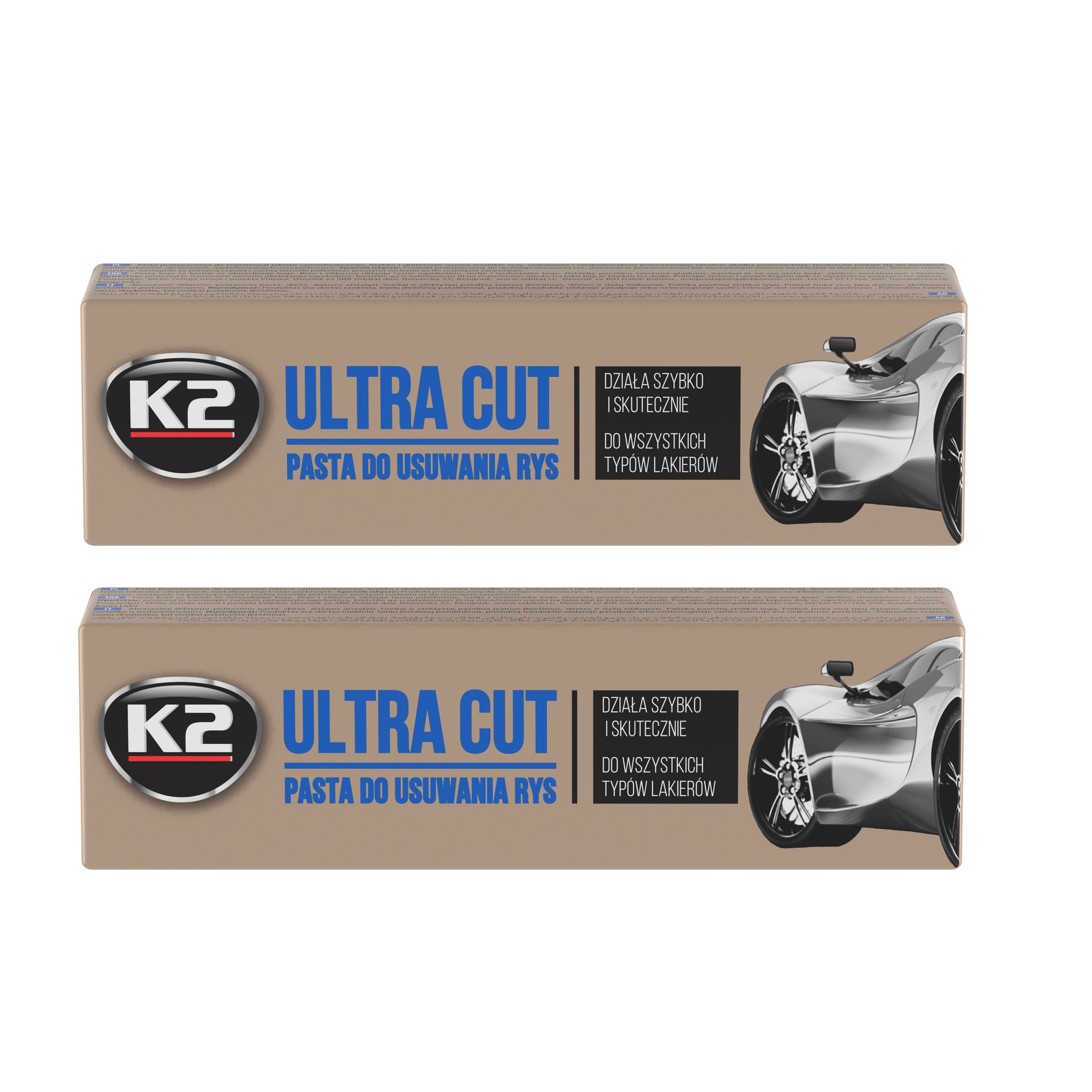2 x K2 Ultra Cut pasta do usuwania rys 100 g K002