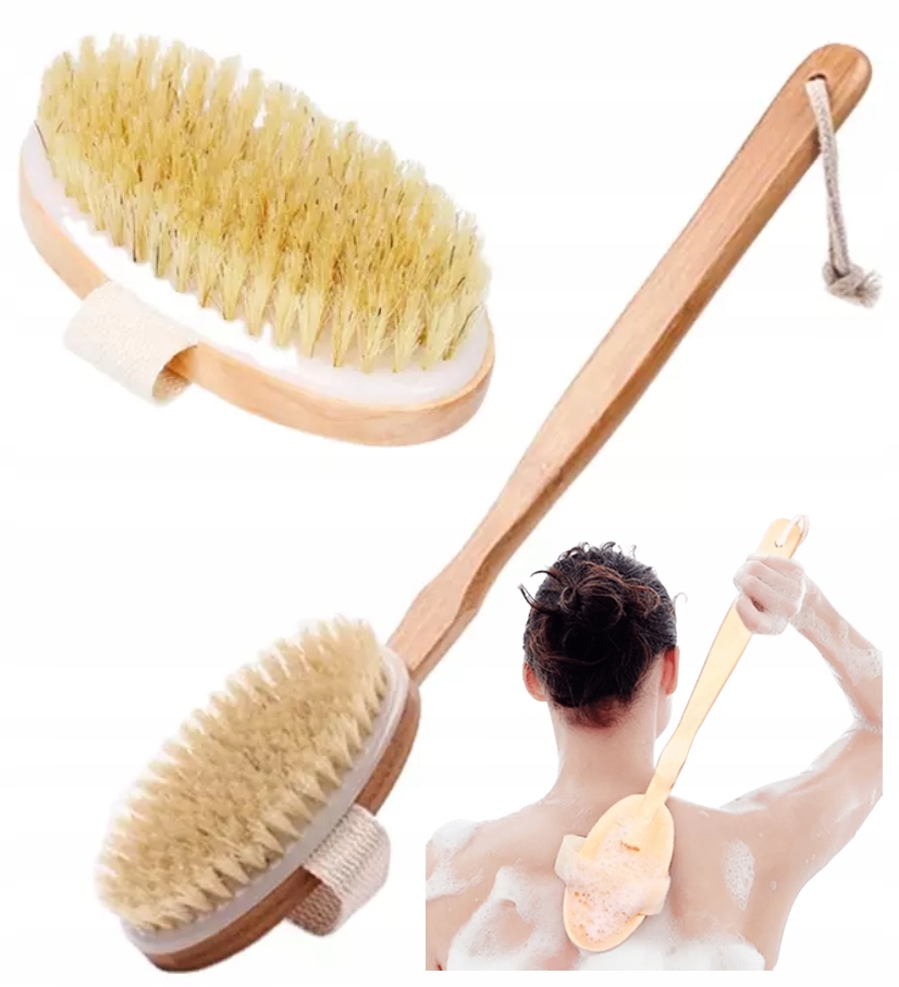 

Szczotka Do Masażu Ciała Na Sucho Mycia Pleców 2w1