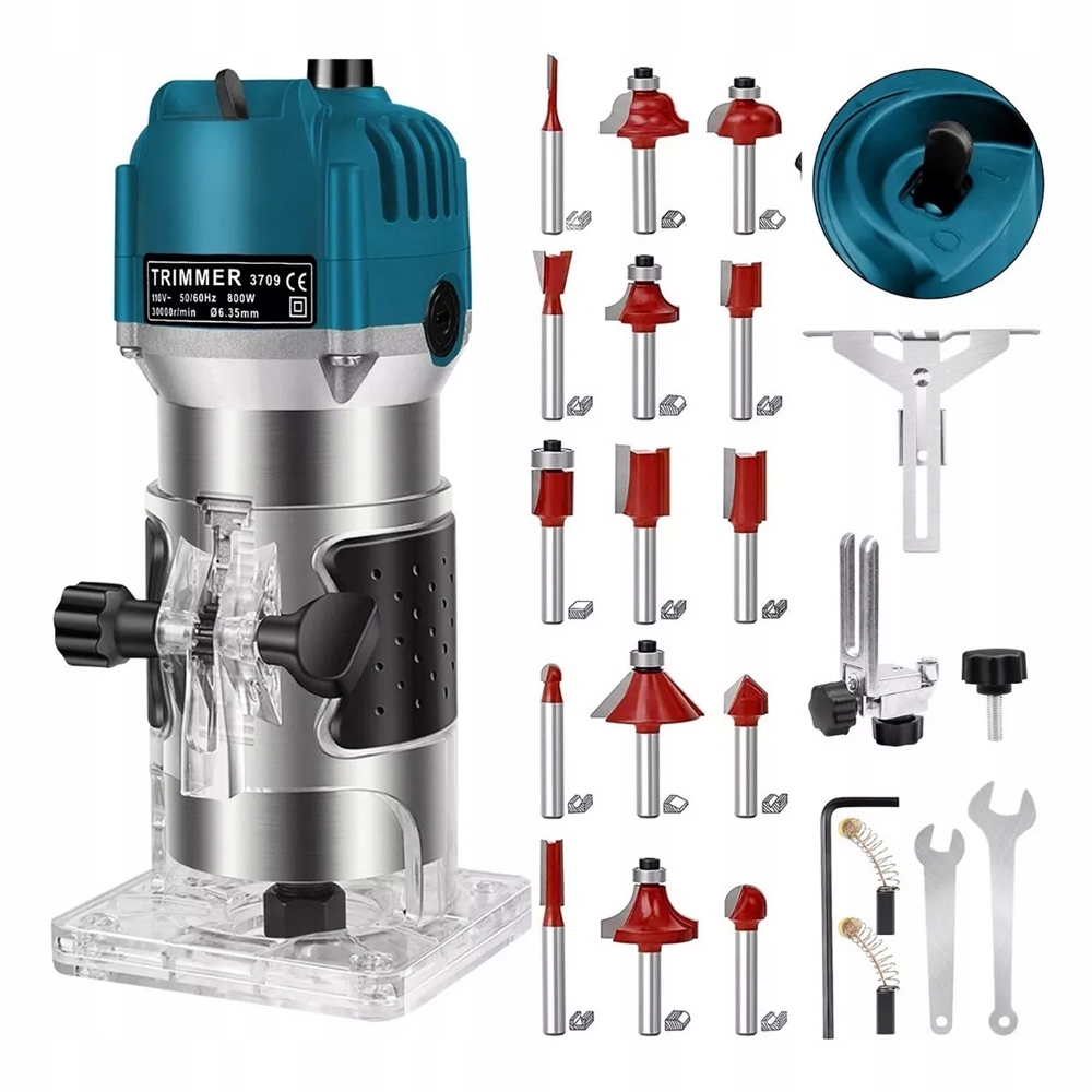 Výkonná Horní Frézka Na Dřevo S Vertikální Ruční Frézou Na Hrany 800 W