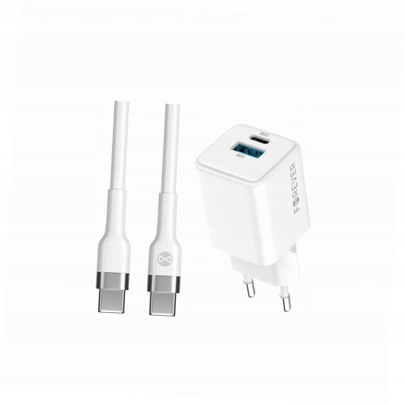 Szybka ładowarka GaN 30W 2 wejścia długim z kablem 2m do Xiaomi Redmi 9
