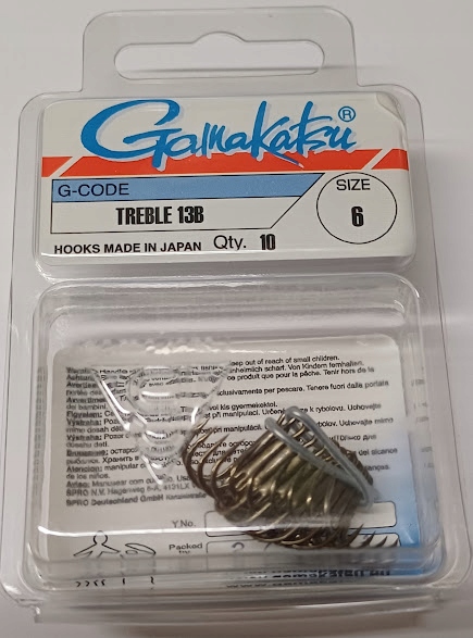 Kotwica Gamakatsu Treble 13B #6 op. 10szt. 146666-600