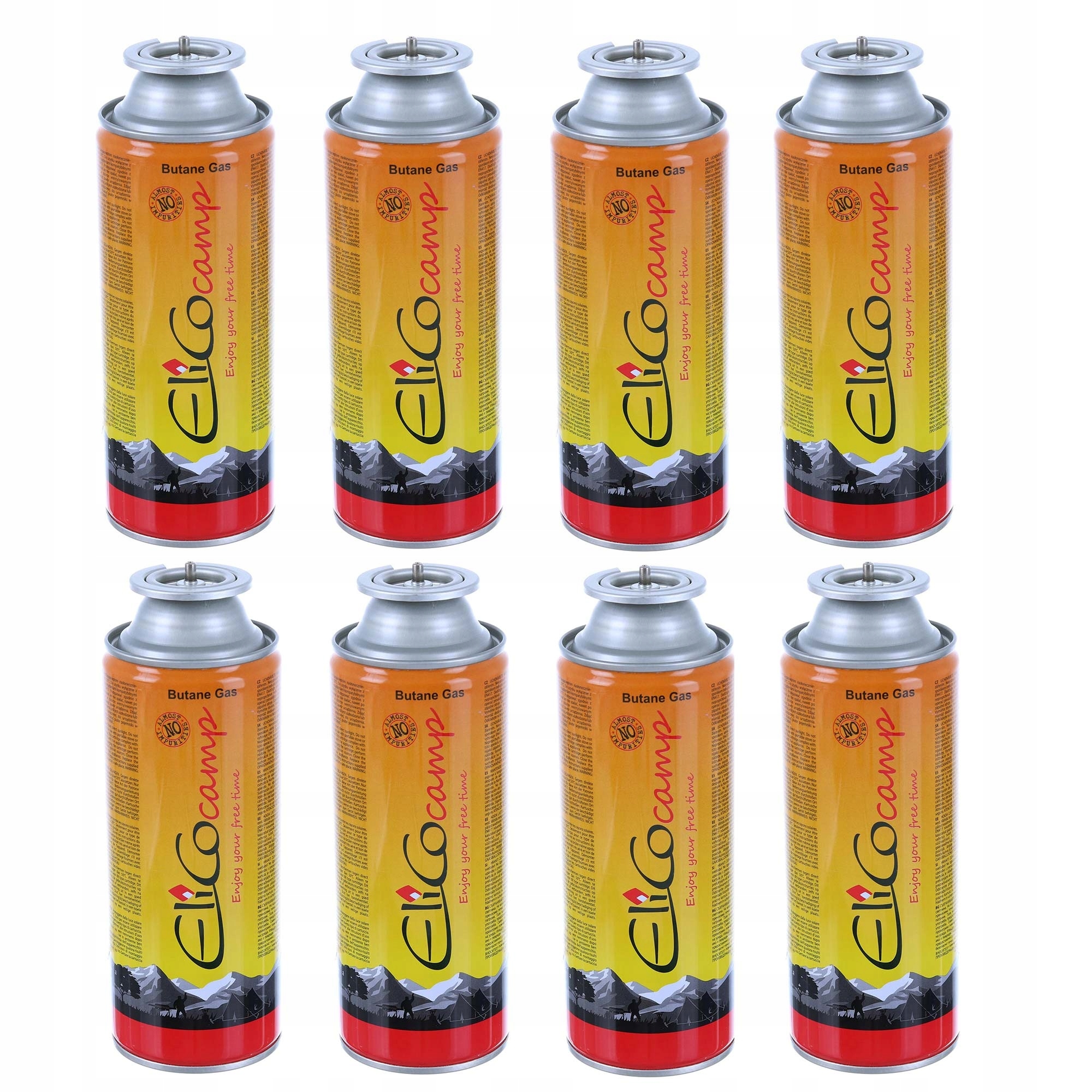 8x 220g Kartusz Propan Elico Camp Nabój Gazowy Palnik Kuchenka Turystyczna