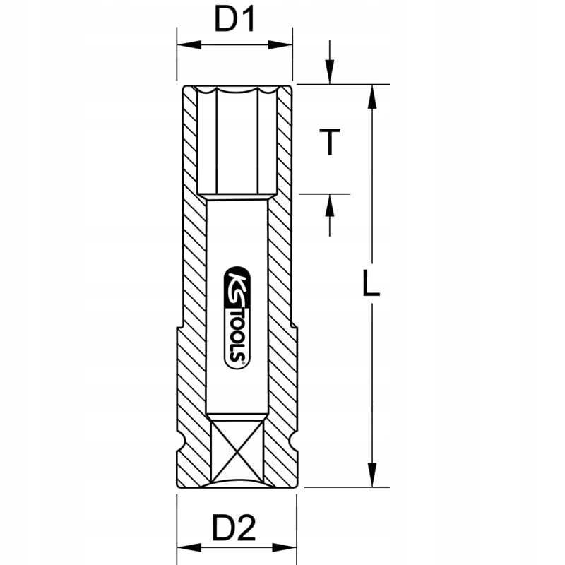 KS Tools SlimPOWER Nasadka udarowa 1/2" 17mm Marka KS Tools