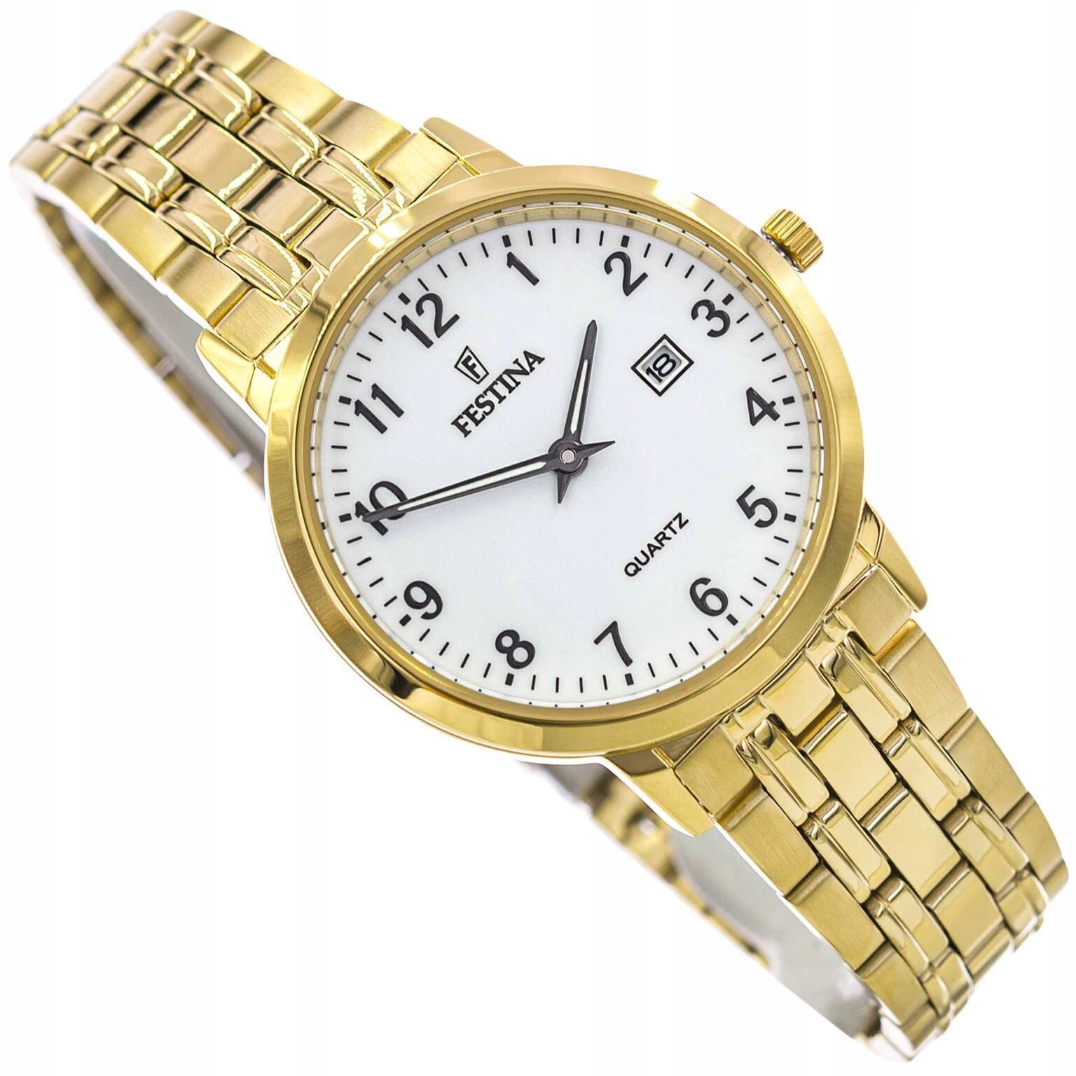 Dámské Hodinky Festina F20514/1 Classic Zlaté Na Náramku